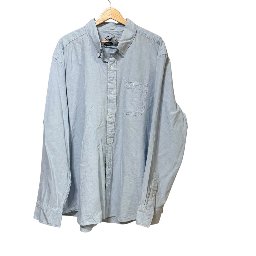 Grayers Mens XXL Lightweight Chambray Solid LS Shirt Sky Blue W253225SKB